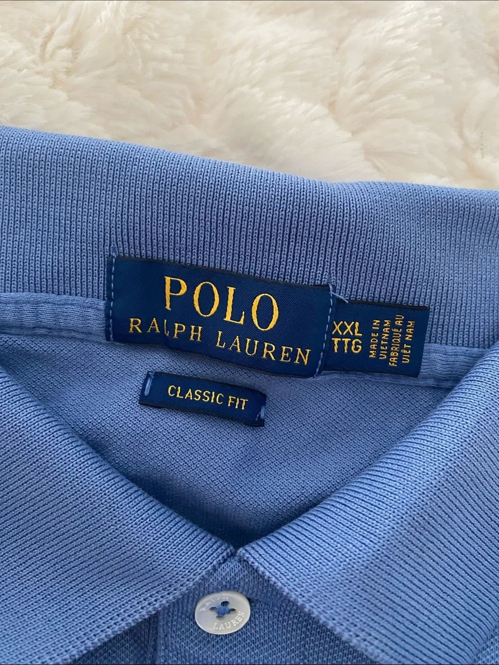 Polo Ralph Lauren Men’s Iconic Mesh Polo Shirt Classic Fit Light Blue Cotton XXL
